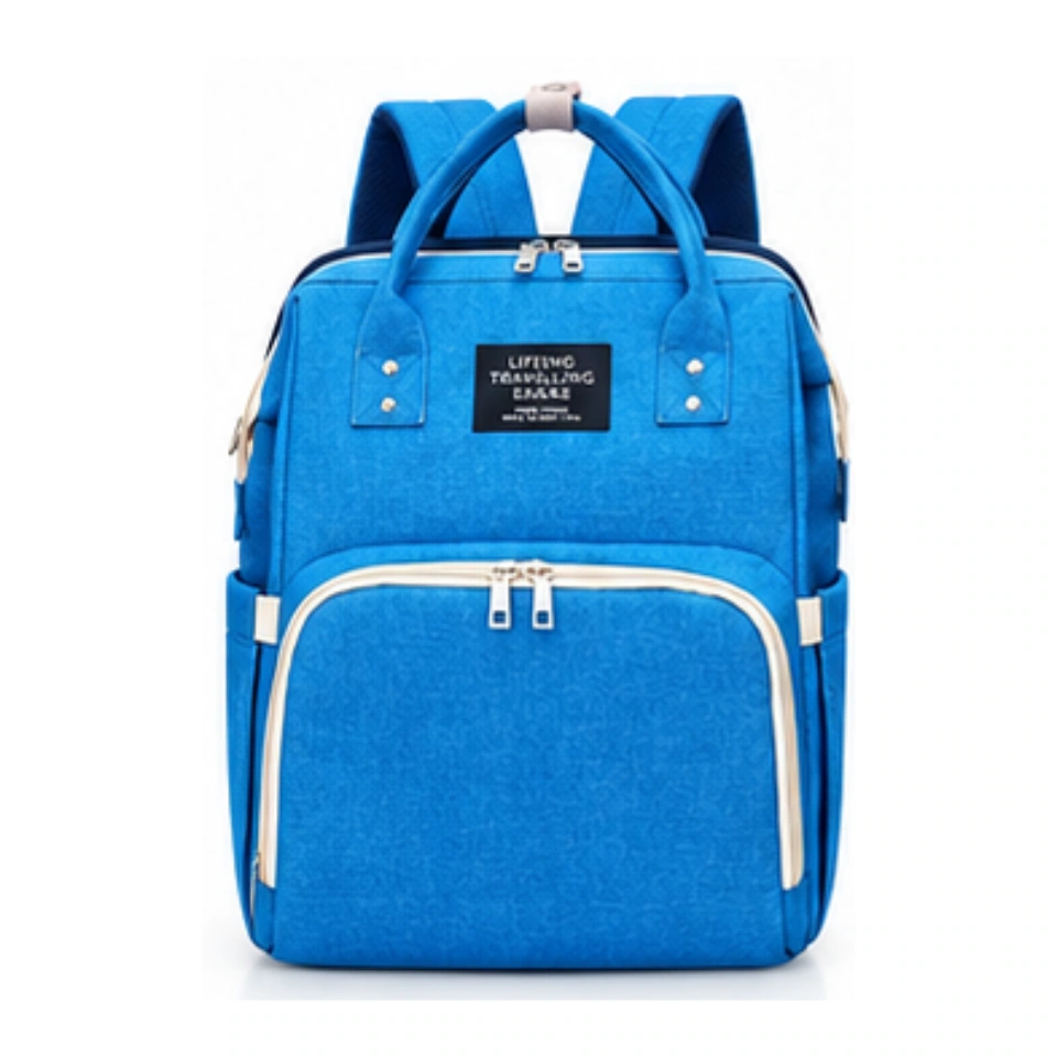 Convertible diaper backpack and foldable baby bed